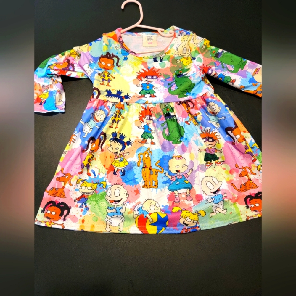 Size S Girls Dash of glitter Rugrats dress NWOT